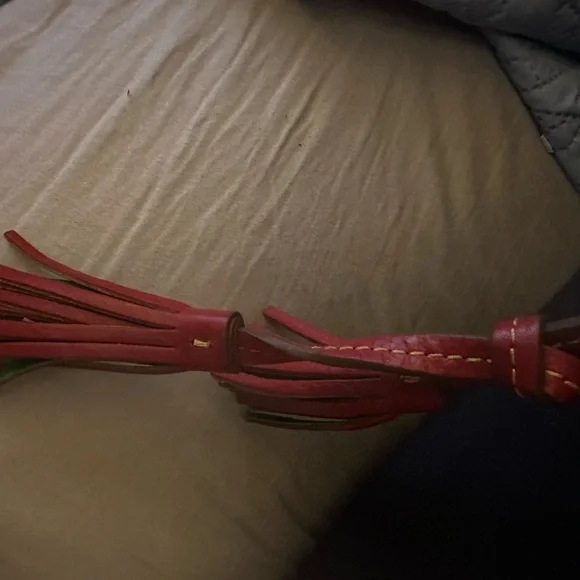 Dooney Bourke Florentine Leather Satchel Handbag Red - Picture 8 of 16